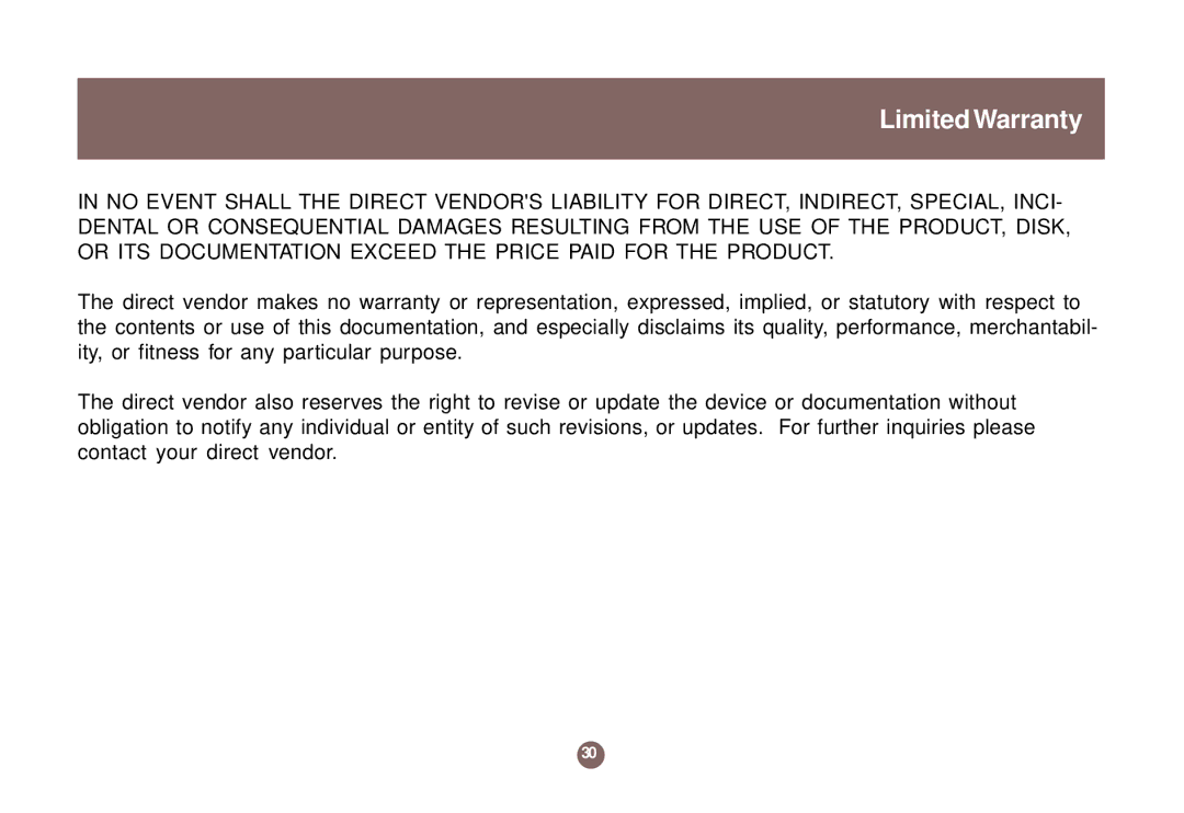 IOGear IEEE 1394 user manual Limited Warranty 