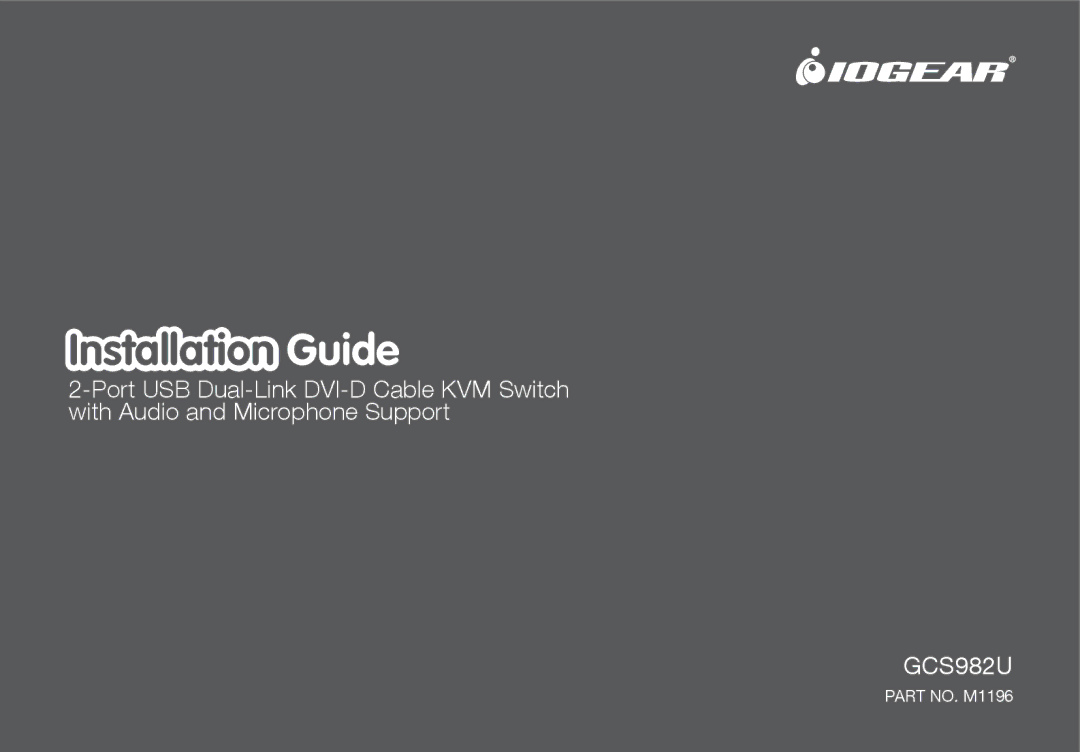 IOGear iogear manual Installation Guide 