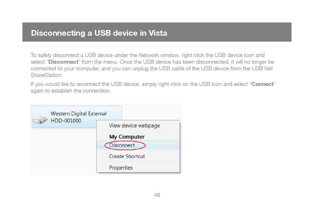 IOGear M1023 user manual Disconnecting a USB device in Vista 