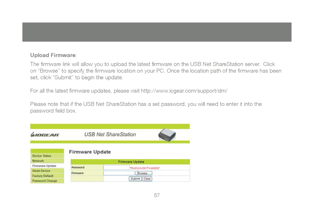 IOGear M1023 user manual Upload Firmware 