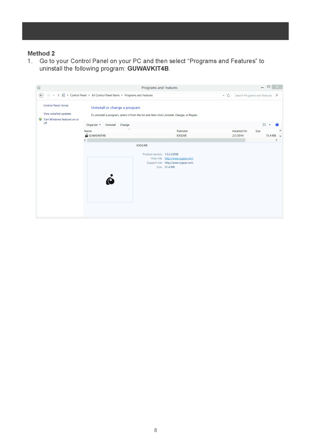 IOGear m1281 user manual Method 