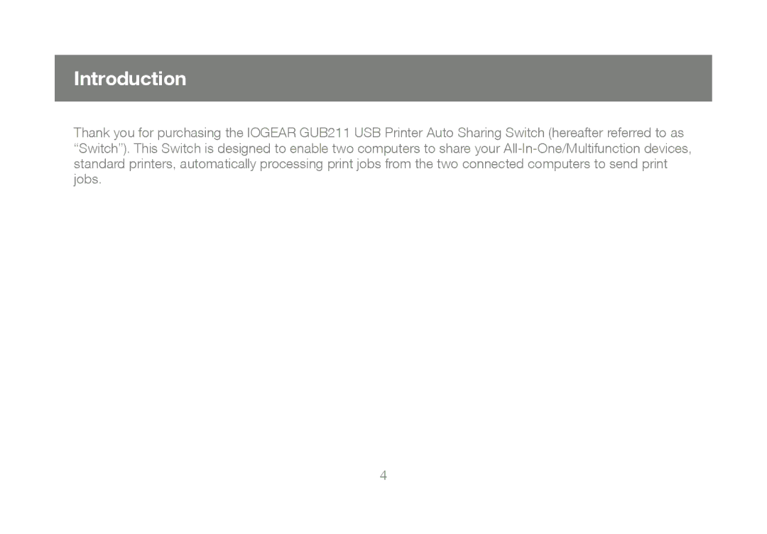 IOGear M1327, GUB211 manual Introduction 