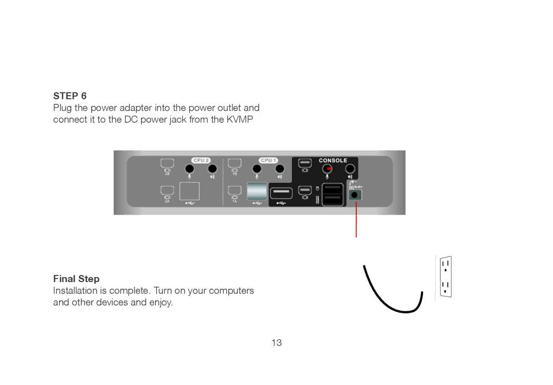 IOGear ocs1924 user manual Final Step 