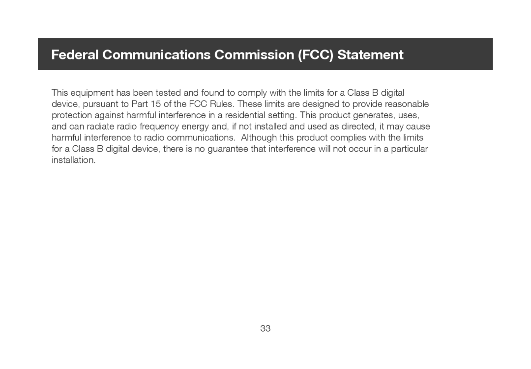 IOGear ocs1924 user manual Federal Communications Commission FCC Statement 