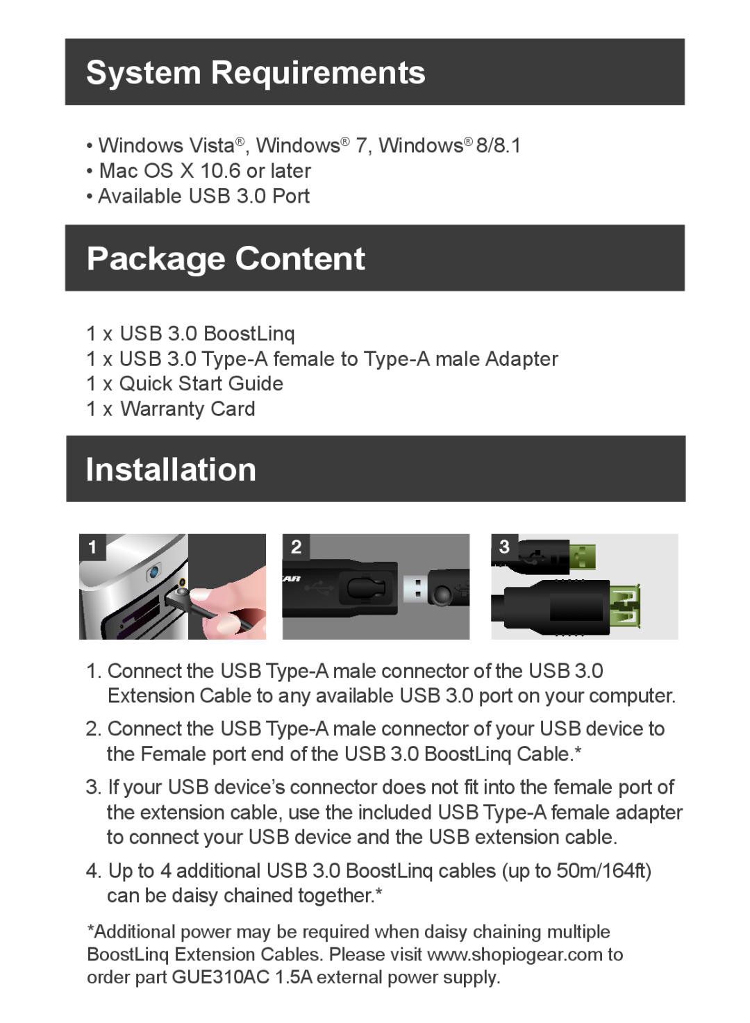 IOGear Q1280 quick start System Requirements, Package Content, Installation 