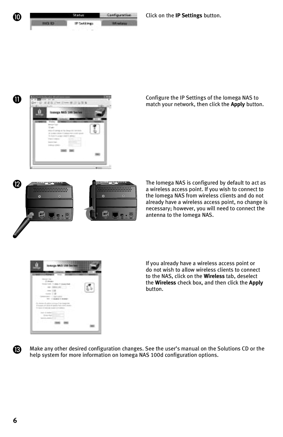 Iomega 100D quick start Click on the IP Settings button 