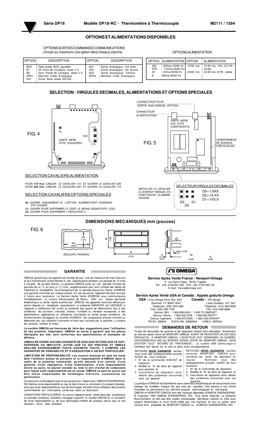 Iomega DP18-RC manual Options ET Alimentations Disponibles, Options Sorties COMMANDE/COMMUNICATIONS, Optionsalimentation 