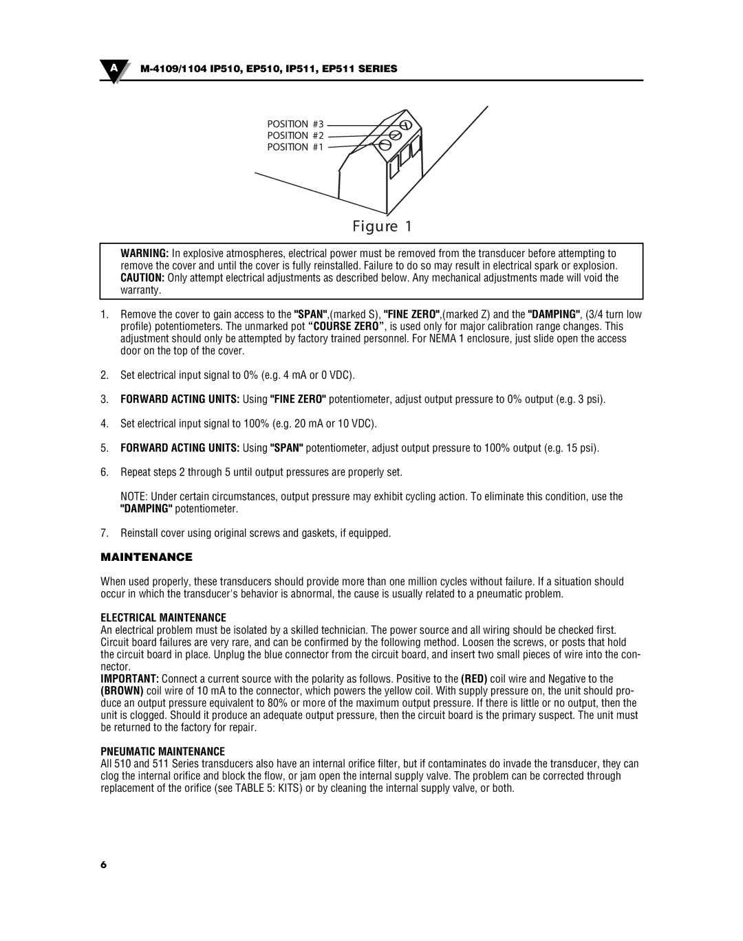 Iomega EP510 manual Electrical Maintenance, Pneumatic Maintenance 