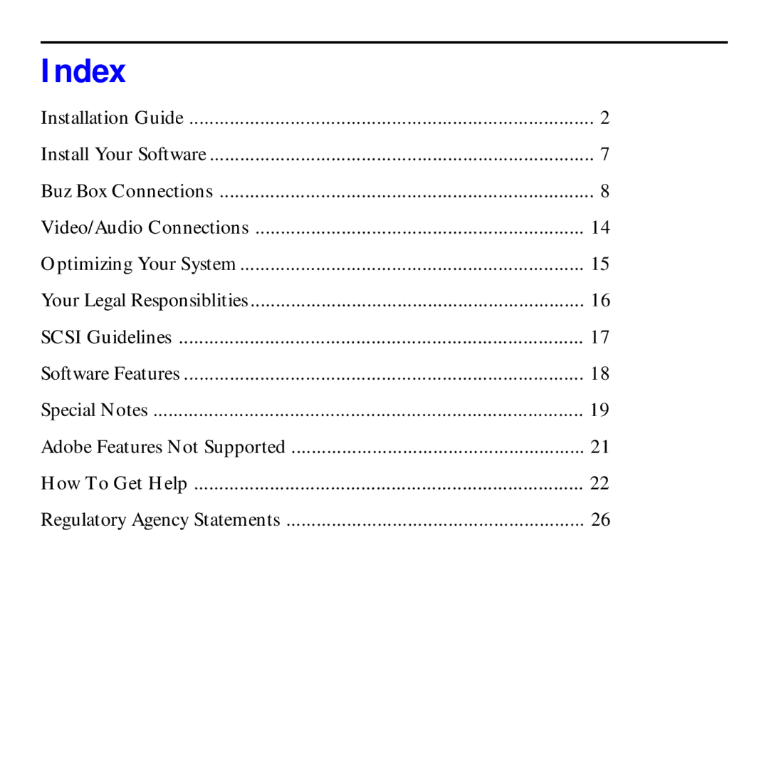 Iomega G3 manual Index 