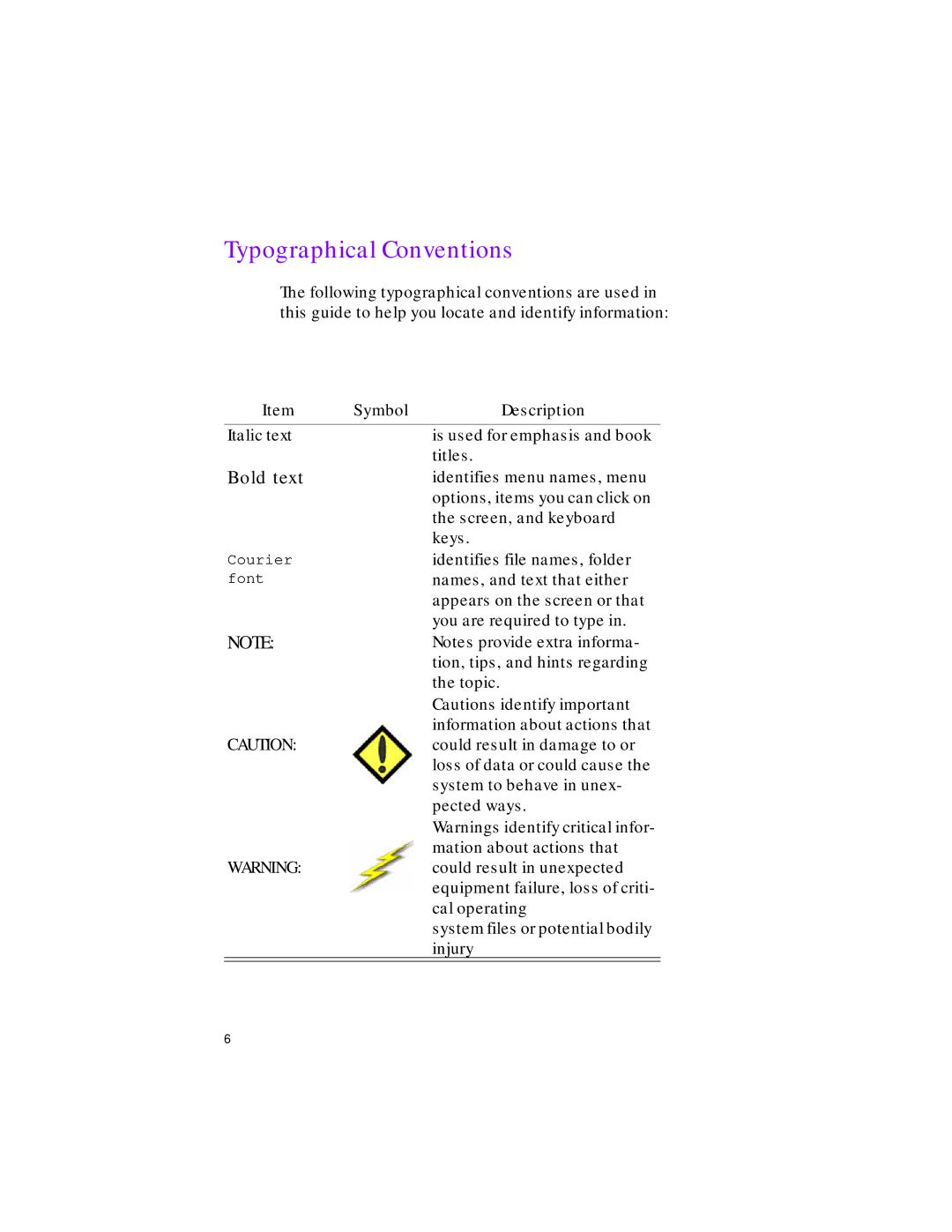 Iomega Network Device manual Typographical Conventions, Bold text 