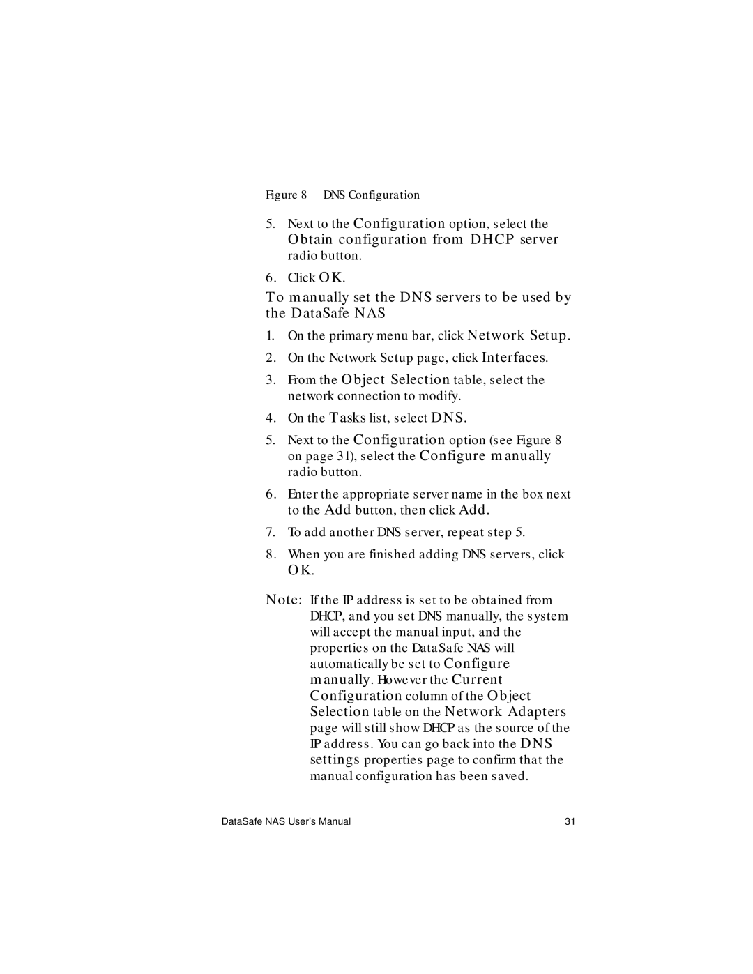 Iomega Network Device manual DNS Configuration 