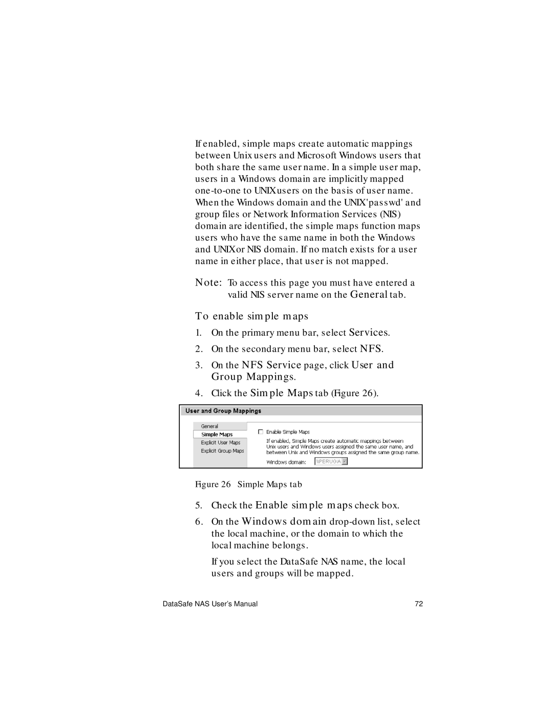 Iomega Network Device manual To enable simple maps, Simple Maps tab 