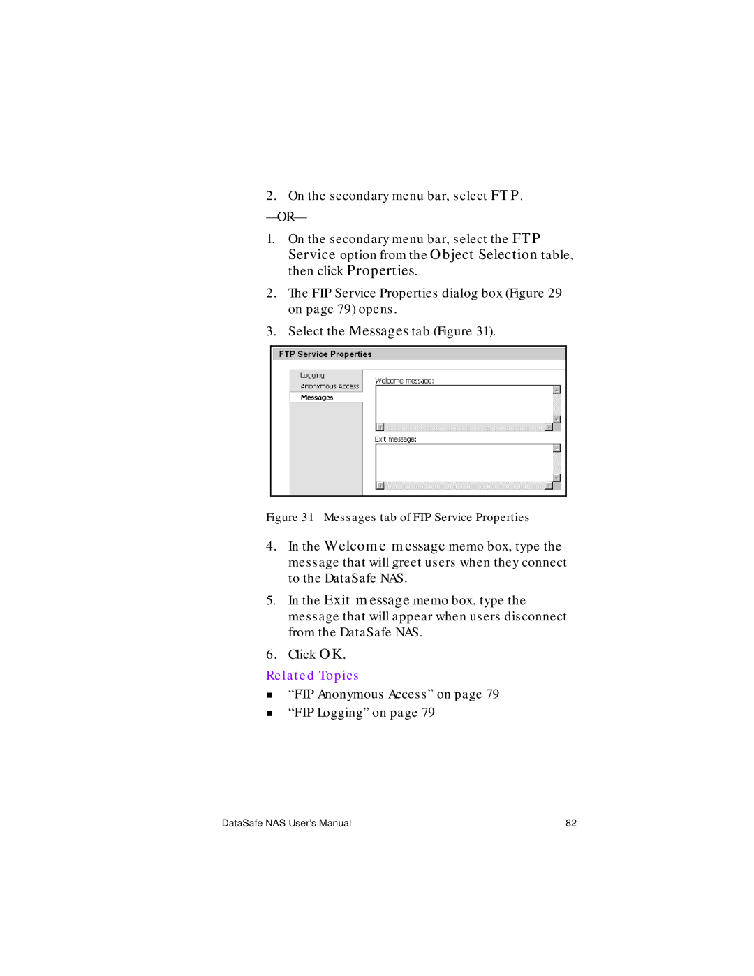 Iomega Network Device manual FTP Anonymous Access on FTP Logging on 