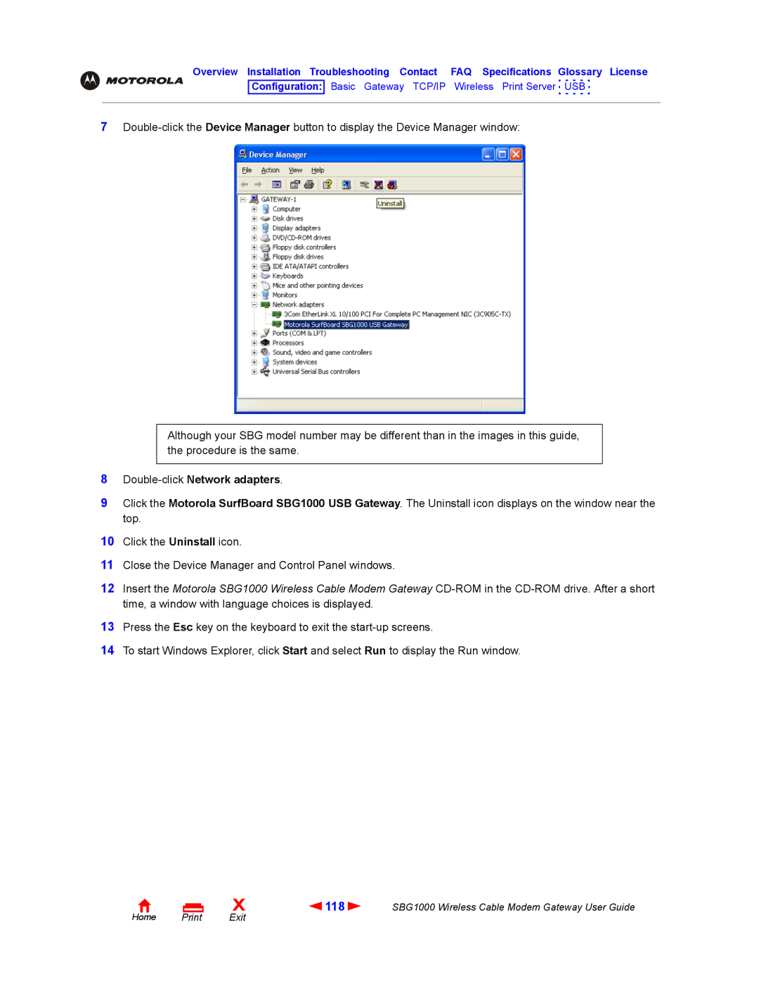 Iomega SBG1000 manual 118, Double-clickNetwork adapters 