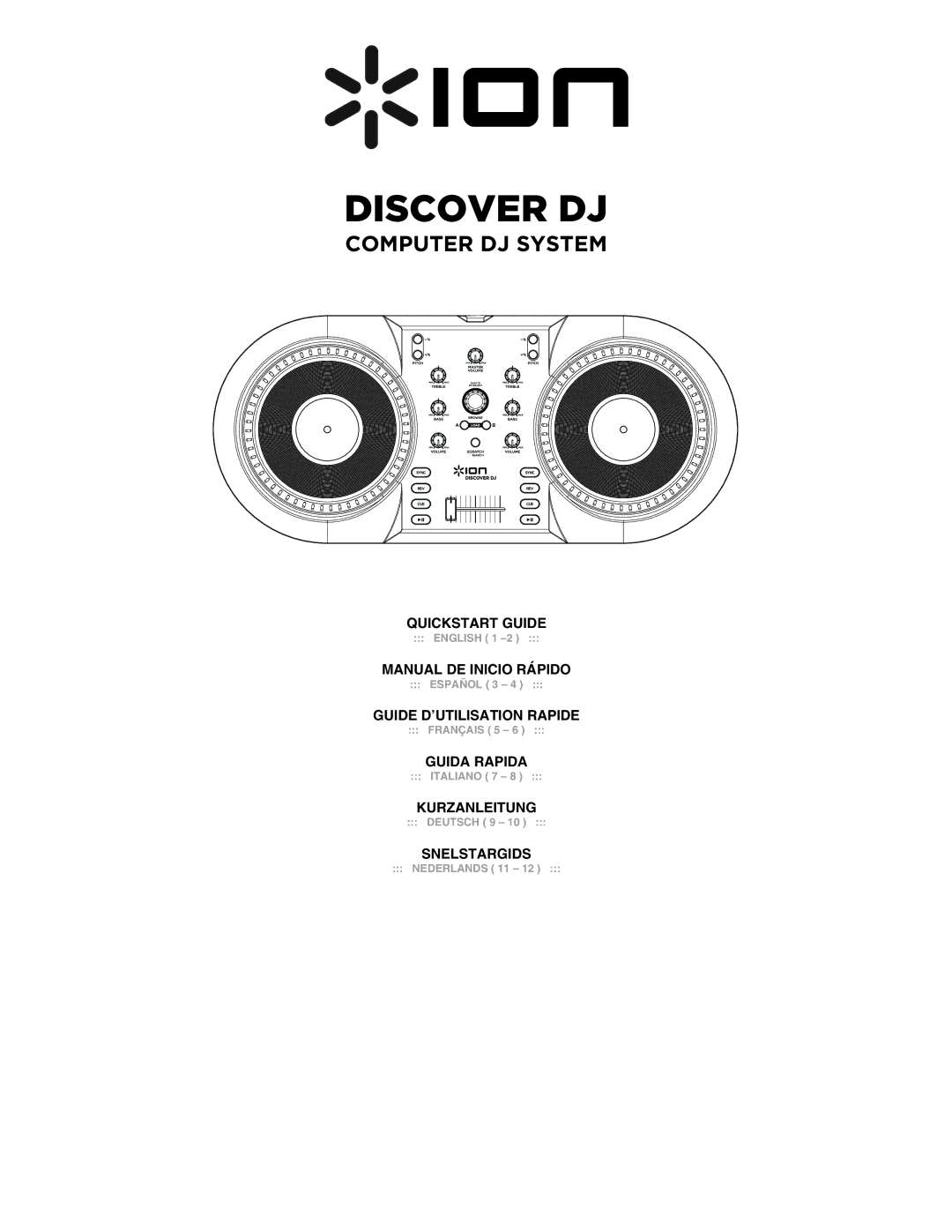 ION DISCOVER DJ quick start Discover DJ 