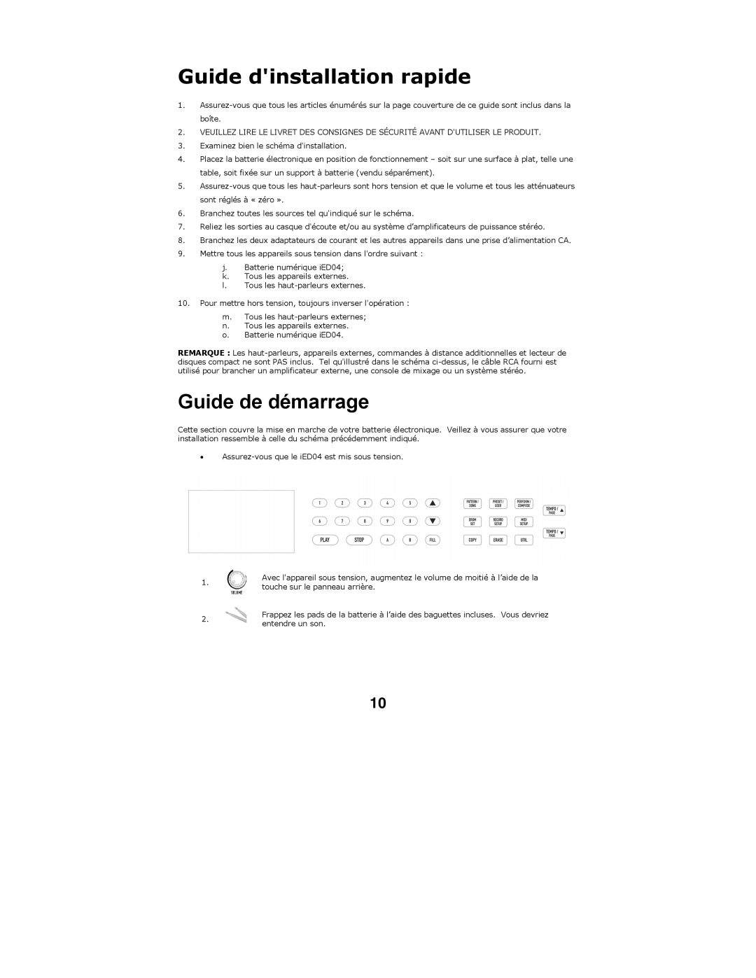 ION IED04 quick start Guide dinstallation rapide, Guide de démarrage 