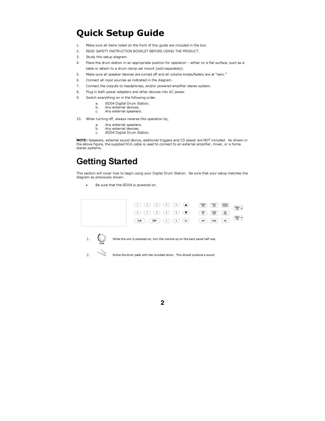 ION IED04 quick start Quick Setup Guide, Getting Started 