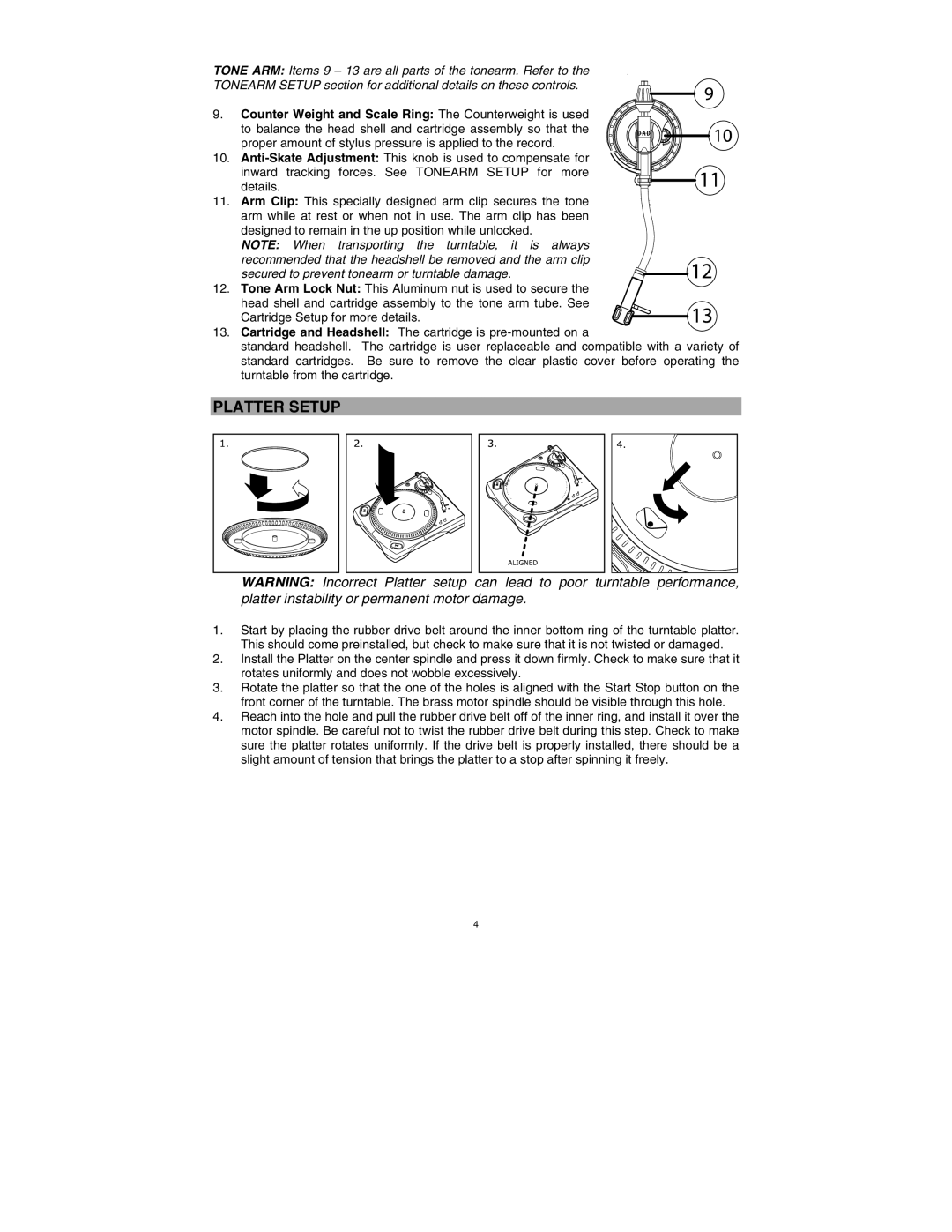 ION ION TTUSB quick start Platter Setup 