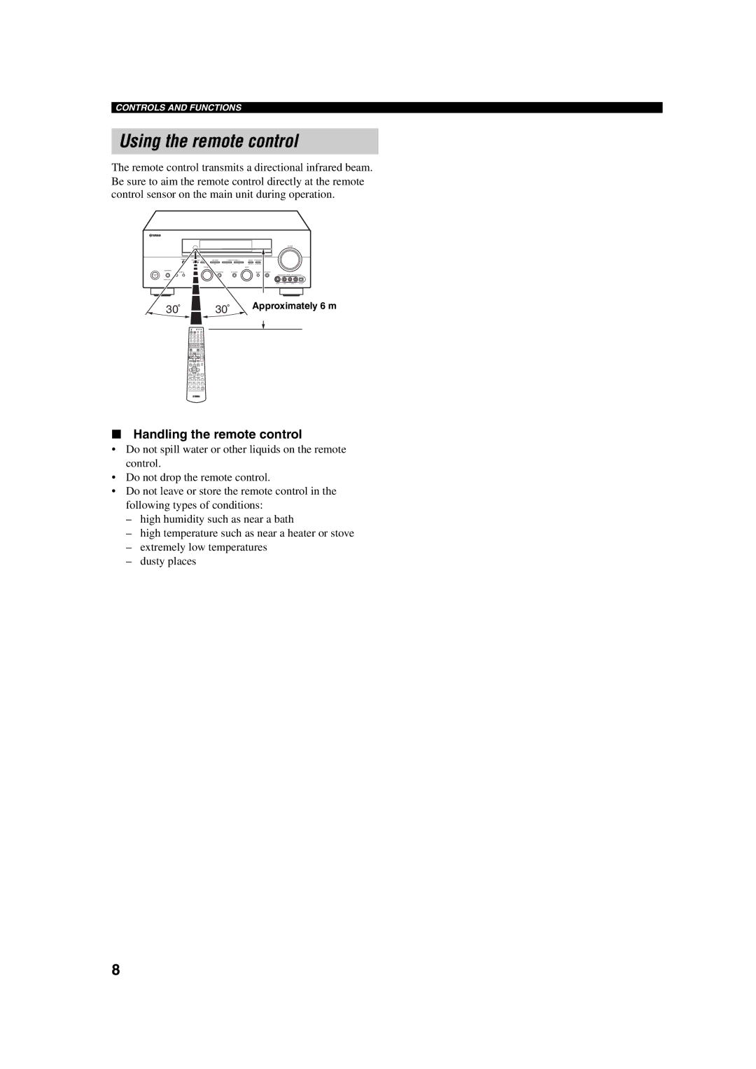 ION RX-V750, DSP-AX750SE owner manual Using the remote control, Handling the remote control 