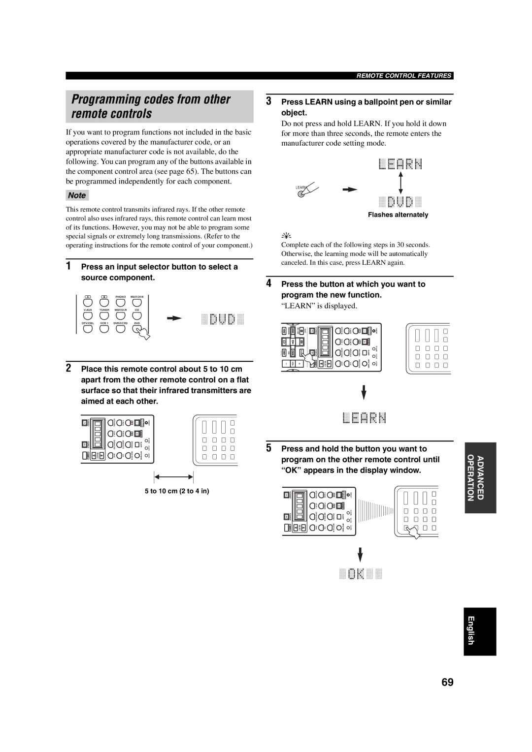 ION DSP-AX750SE Programming codes from other remote controls, Press an input selector button to select a source component 