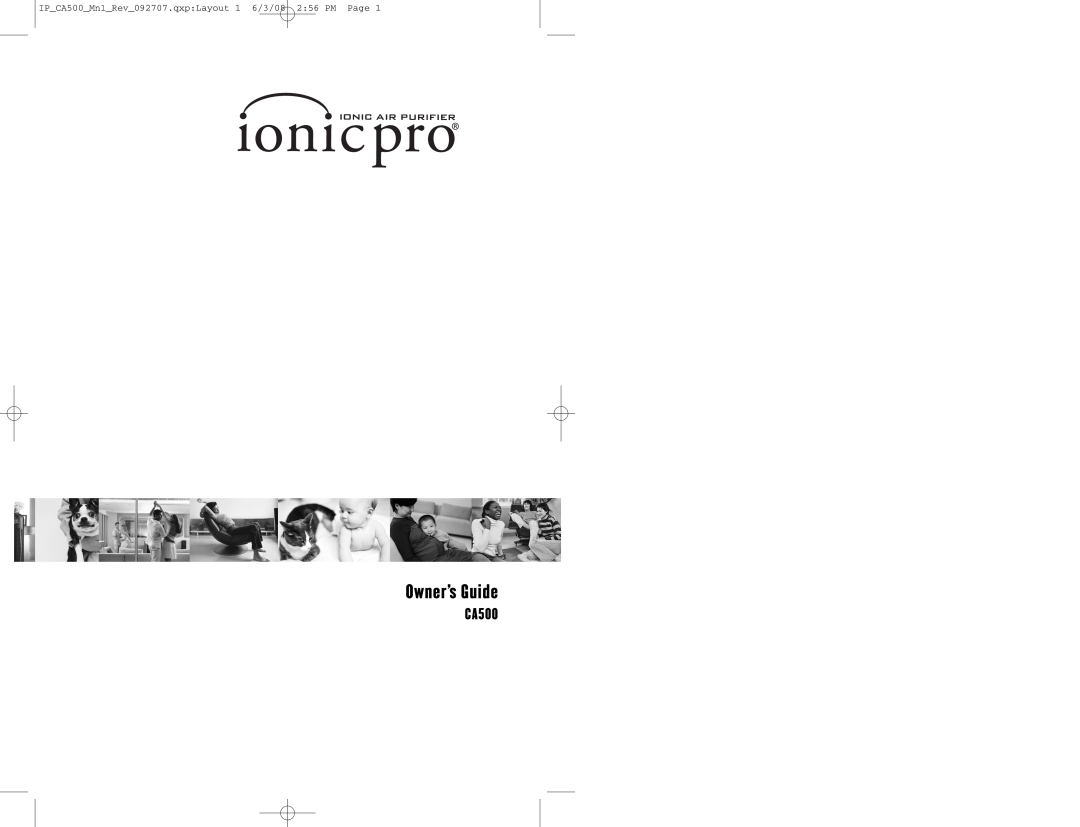 Ionic Pro CA500 manual Owner’s Guide 