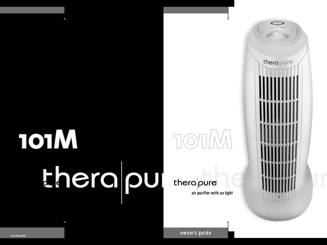 Ionic Pro manual air purifier with uv light, 101M101M, owner’s guide, TP101Mb040808 