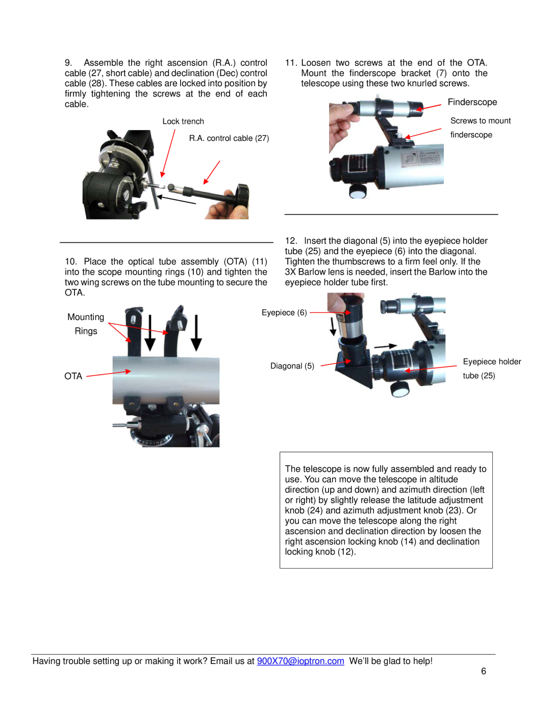 iOptron 6002, 6001 instruction manual Ota 