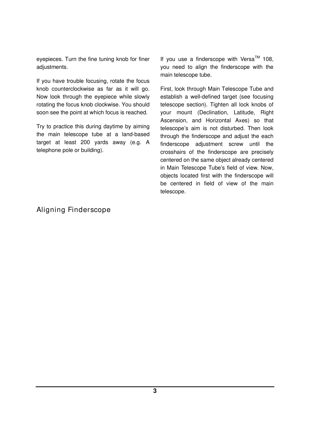 iOptron 6102 instruction manual Aligning Finderscope 