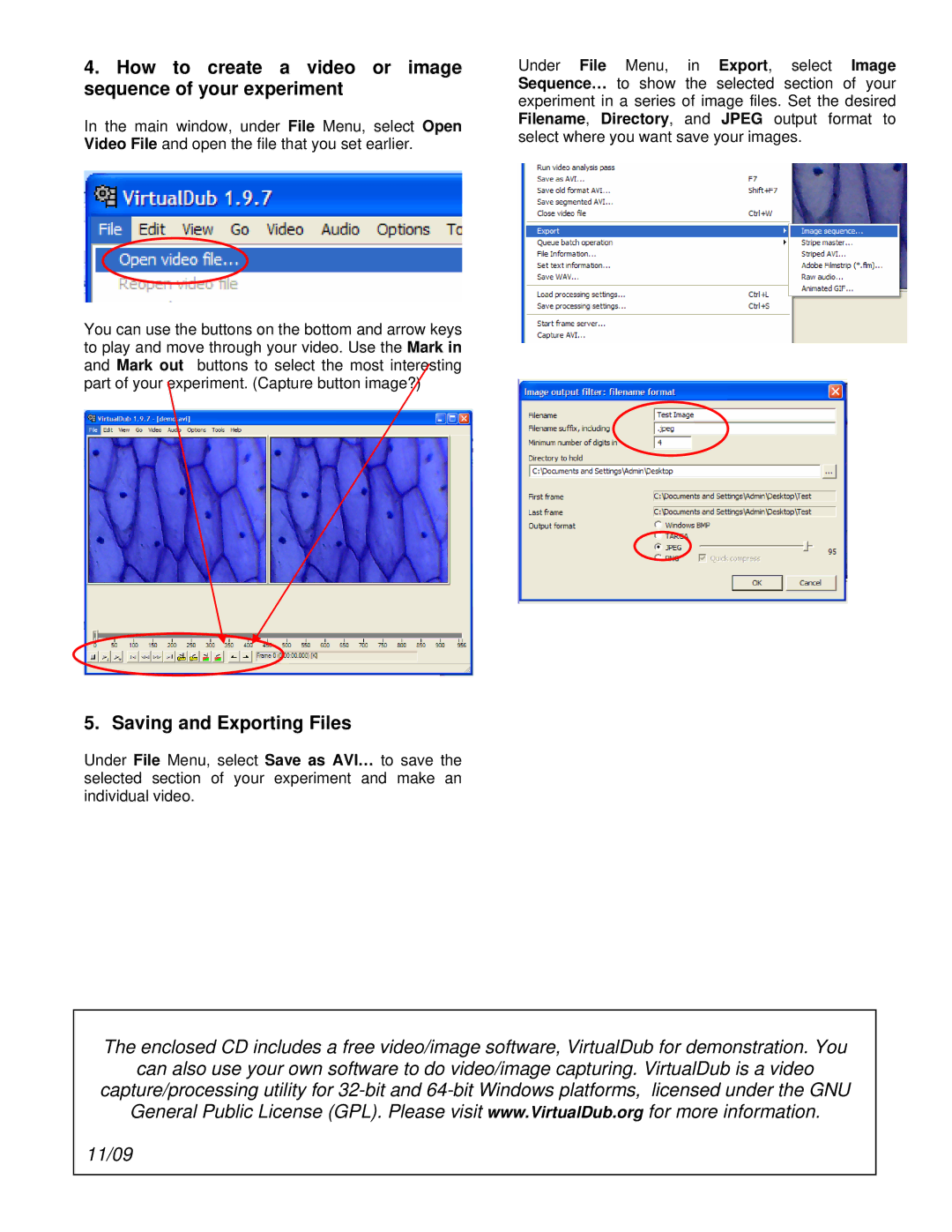 iOptron 6850 manual How to create a video or image sequence of your experiment, Saving and Exporting Files 