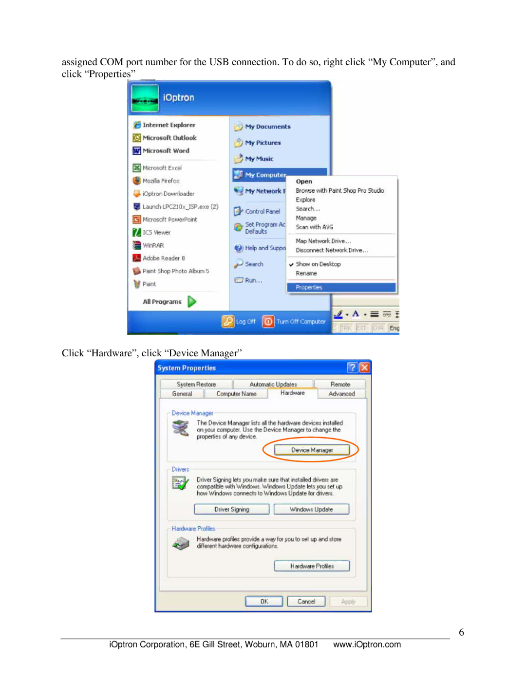 iOptron 8402A manual 