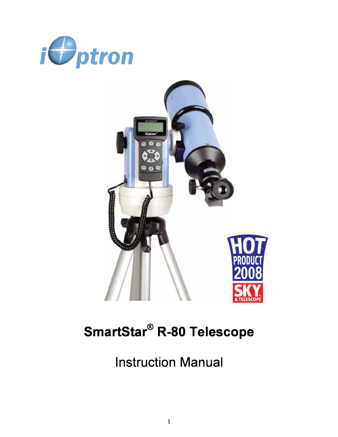 iOptron 8405 instruction manual SmartStar R-80Telescope 