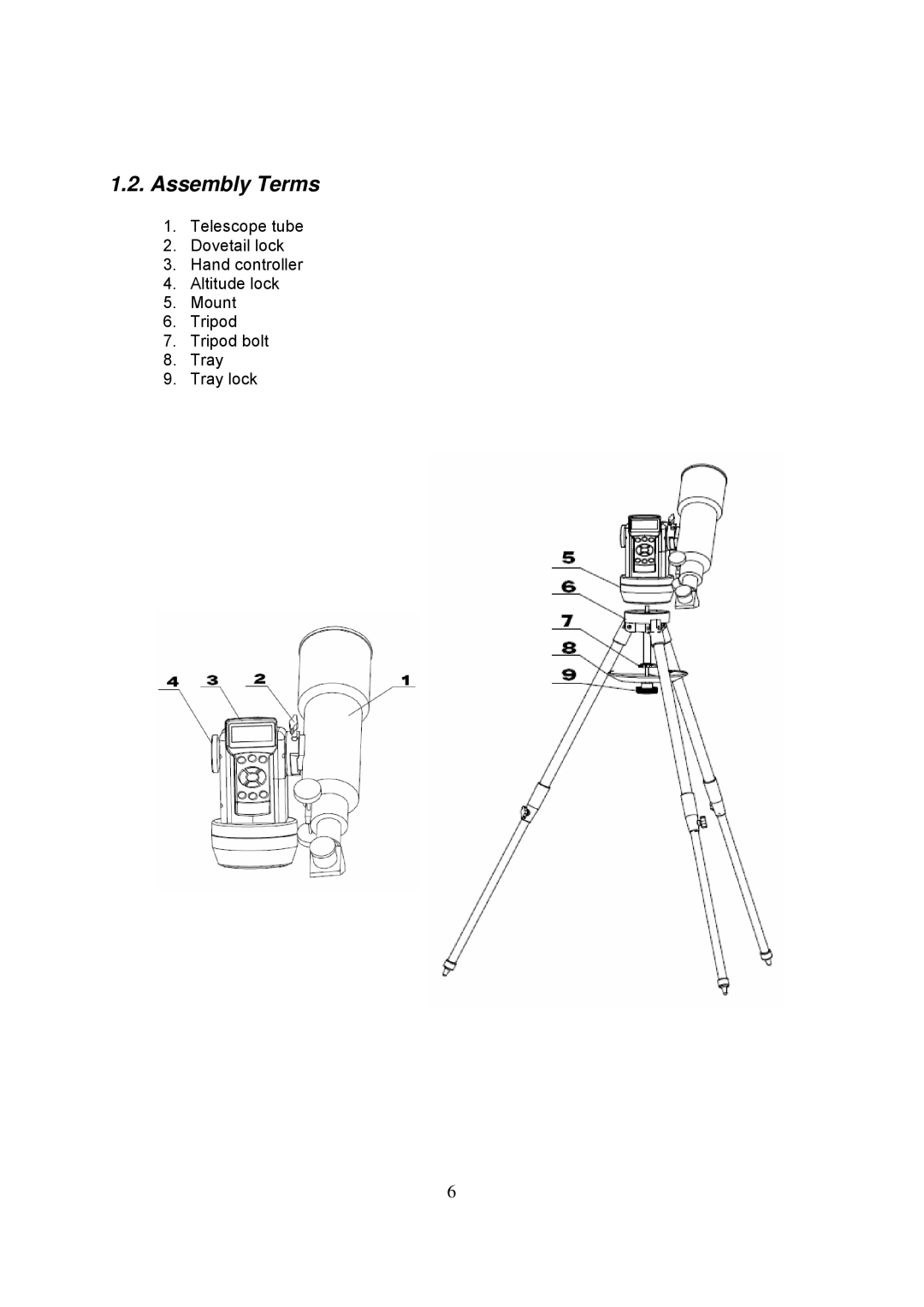 iOptron 8502, 8503, 8504, 8500 instruction manual Assembly Terms 