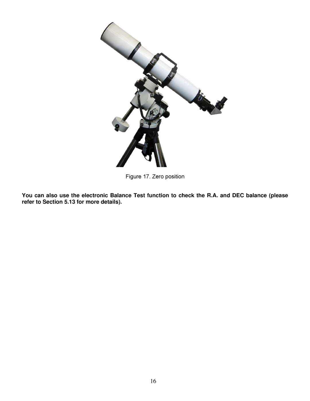 iOptron IEQ45TM instruction manual Zero position 