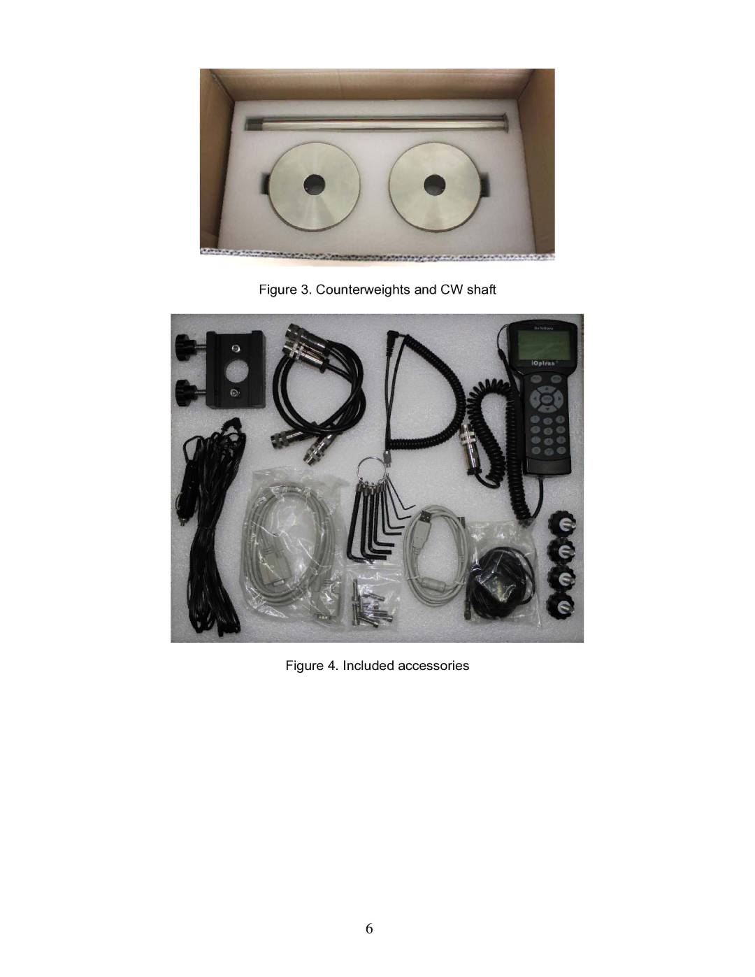 iOptron IEQ75-GTTM instruction manual Counterweights and CW shaft 