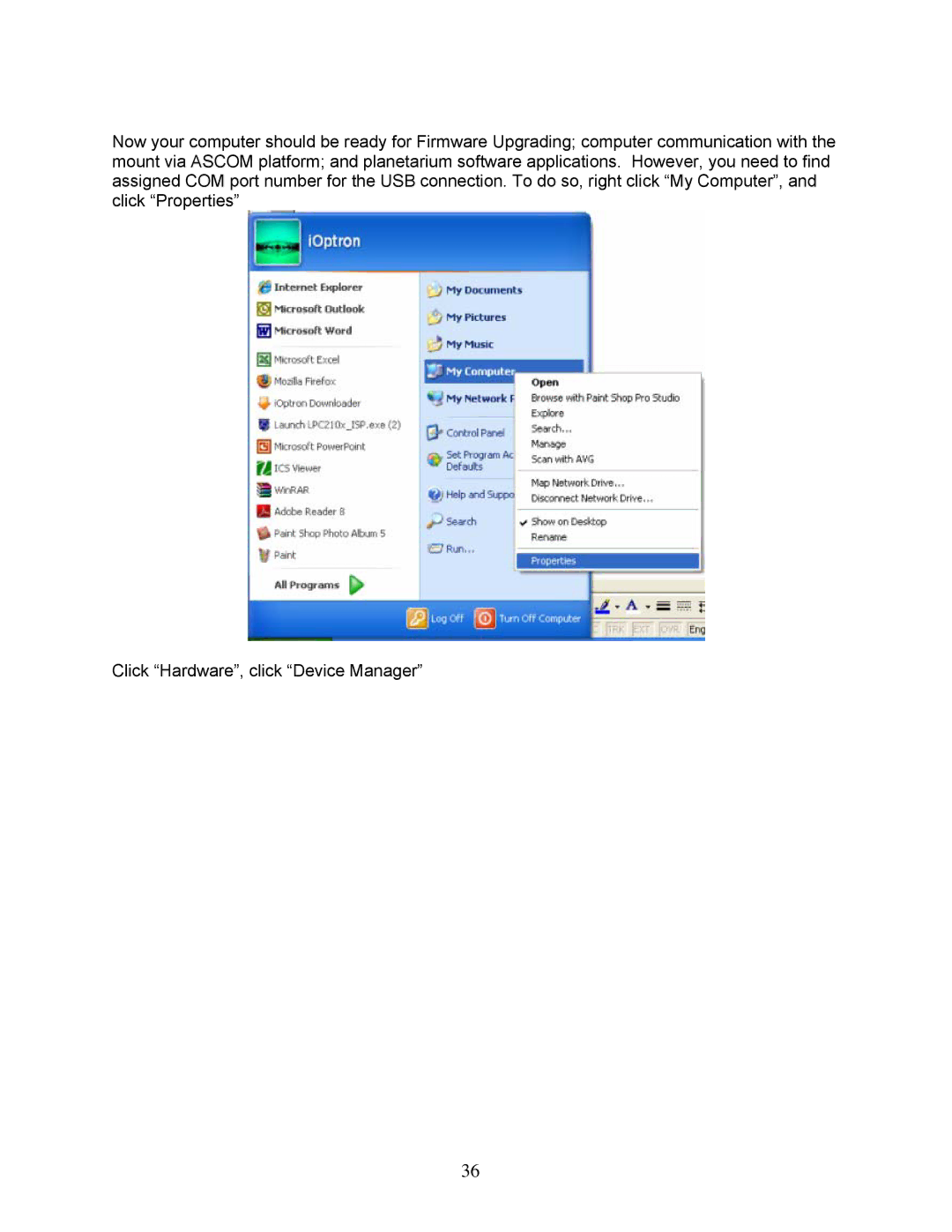 iOptron MiniTower Pro instruction manual 