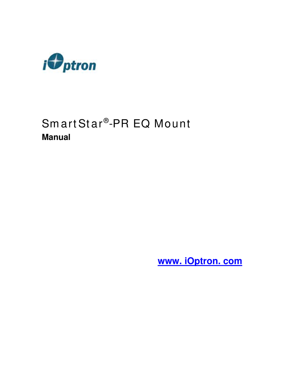 iOptron manual SmartStar-PR EQ Mount 