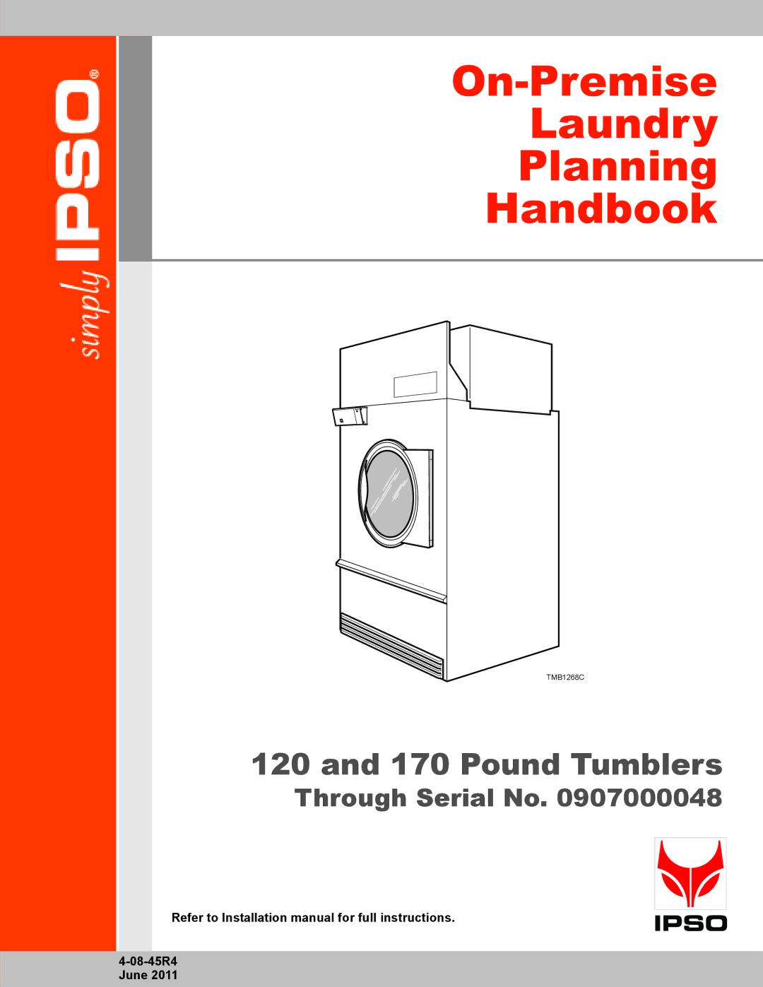 IPSO 120, 170 installation manual On-Premise Laundry Planning Handbook 