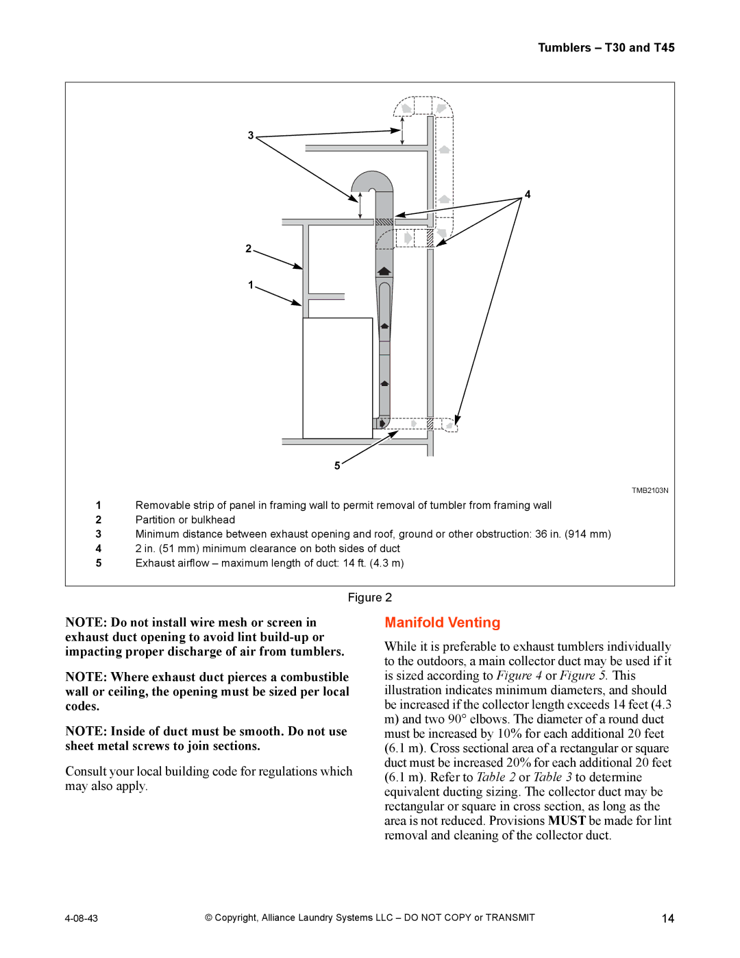 IPSO T30, T45 installation manual Manifold Venting 