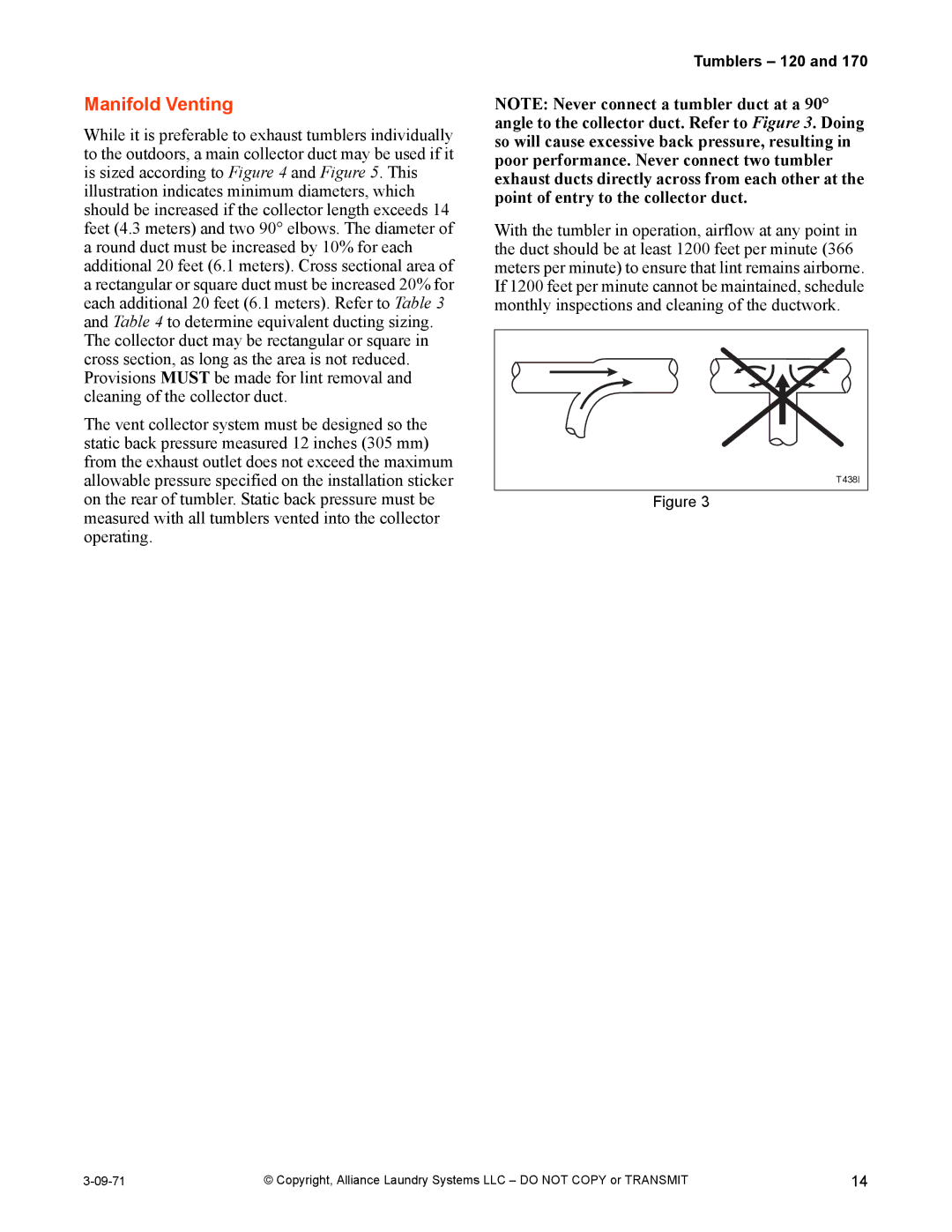 IPSO TMB1268C installation manual Manifold Venting 