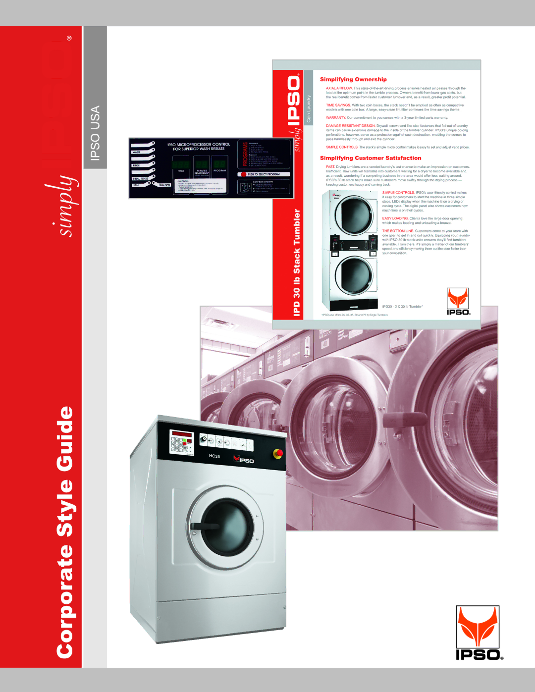 IPSO Washer manual Corporate Style Guide 