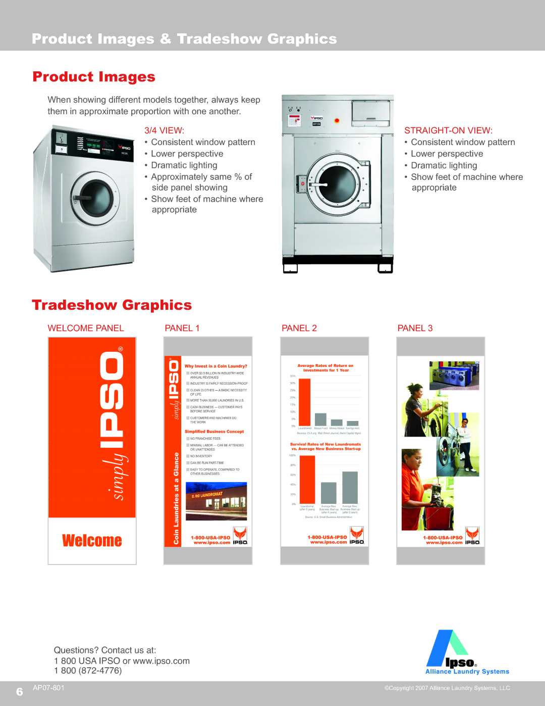 IPSO Washer manual Product Images & Tradeshow Graphics, STRAIGHT-ON View, Welcome Panel 