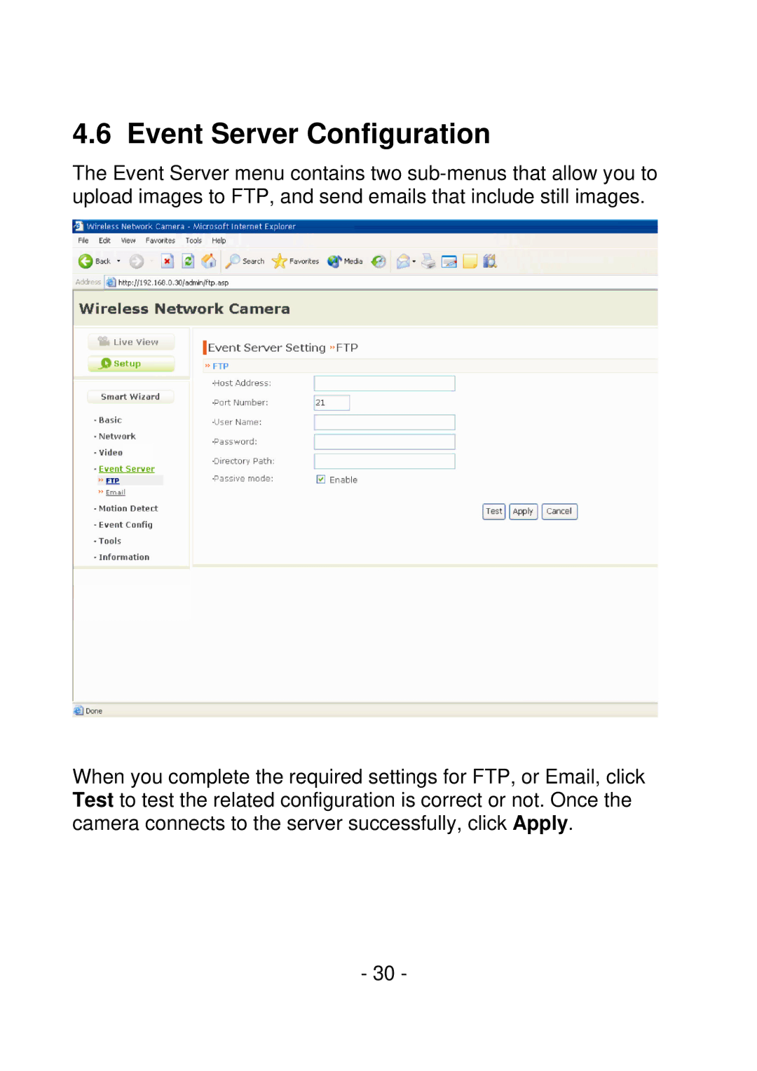 IPUX CS101A manual Event Server Configuration 