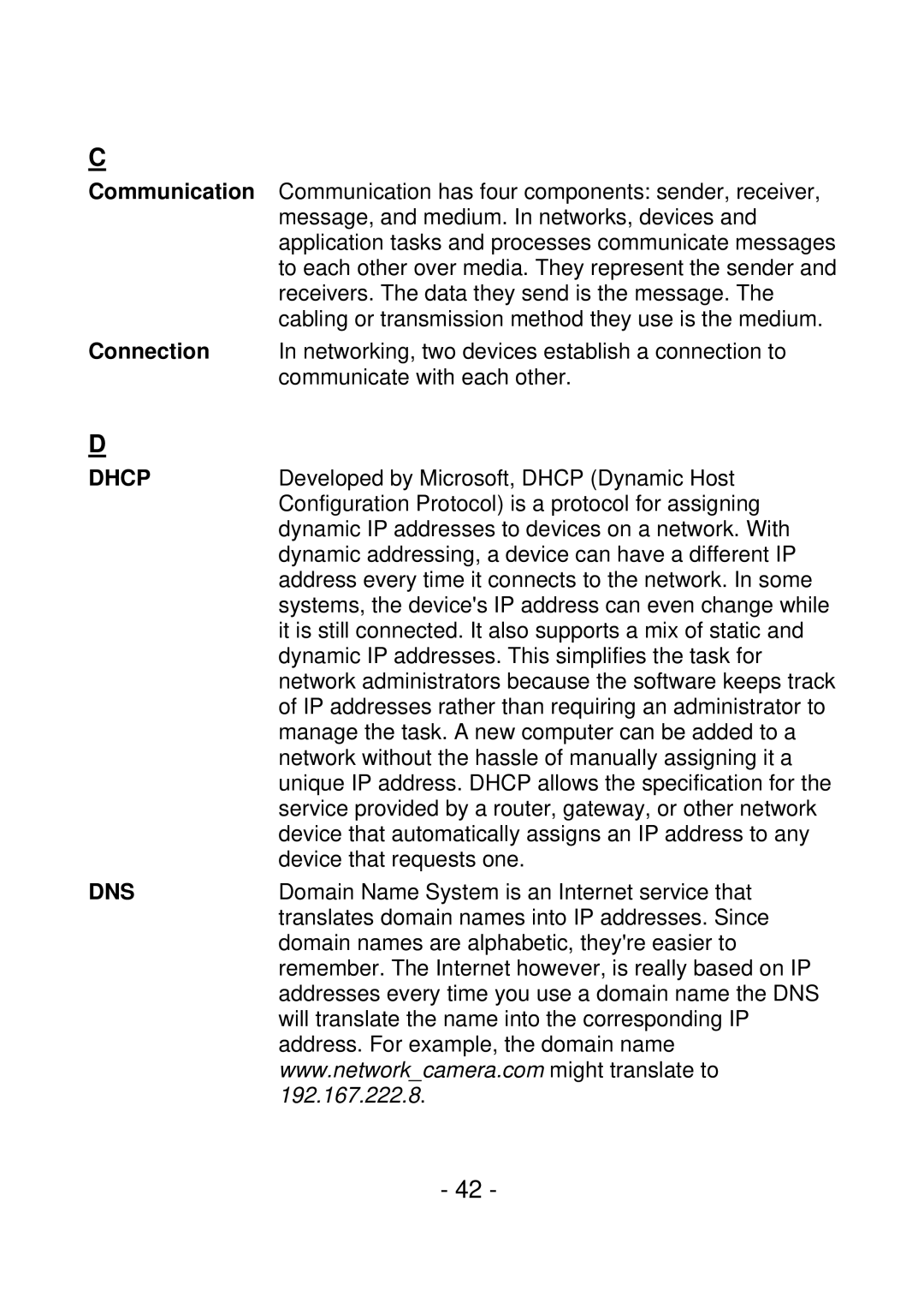 IPUX CS101A manual Dhcp, Dns 