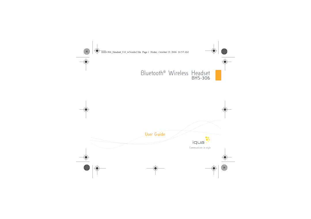 Iqua BHS-306 manual Bluetooth Wireless Headset 