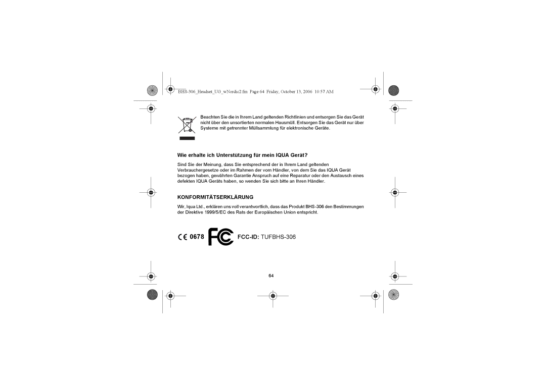 Iqua BHS-306 manual Wie erhalte ich Unterstützung für mein Iqua Gerät? 