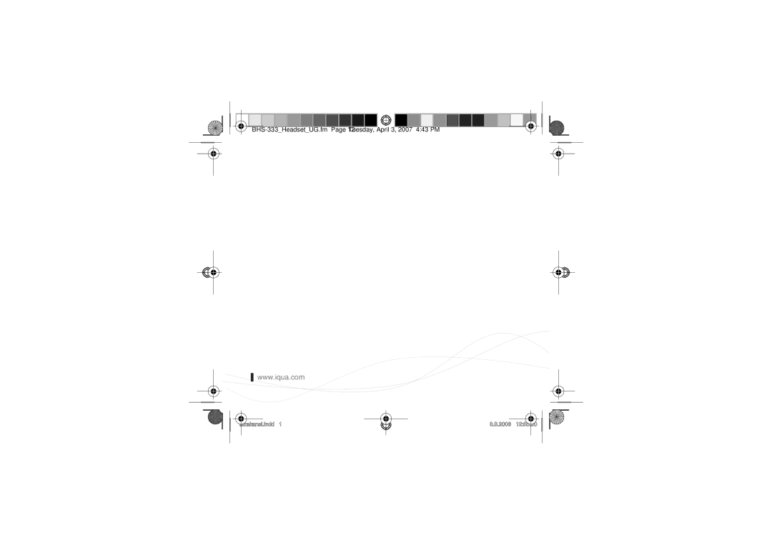 Iqua manual BHS-333HeadsetUG.fm Page 12 Tuesday, April 3, 2007 443 PM 