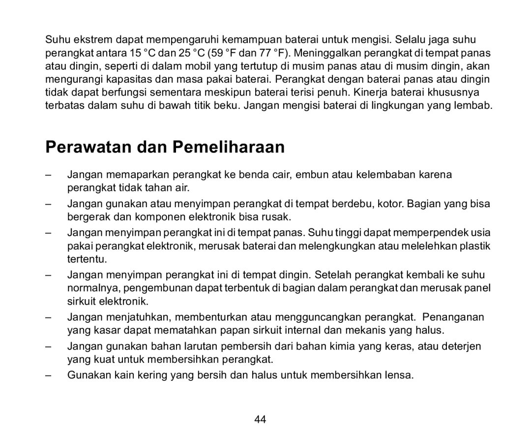 Iqua BHS-701 manual Perawatan dan Pemeliharaan 