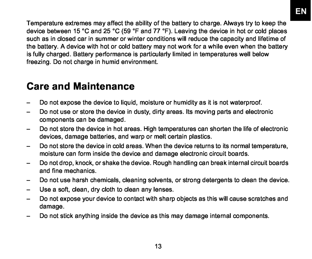 Iqua BHS-701 manual Care and Maintenance 