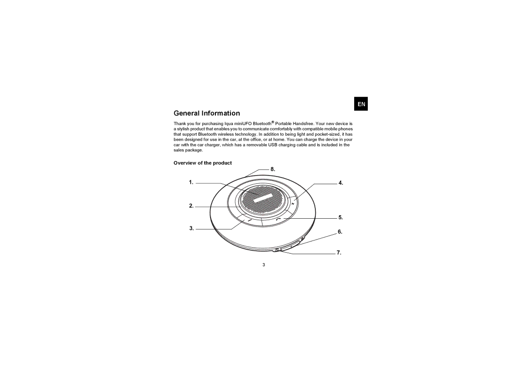 Iqua PHF-301 manual General Information, Overview of the product 