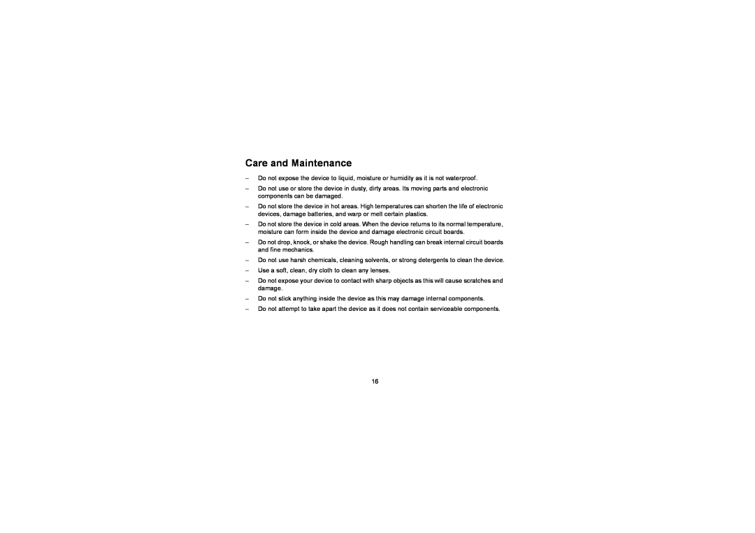 Iqua PHF-301 manual Care and Maintenance 
